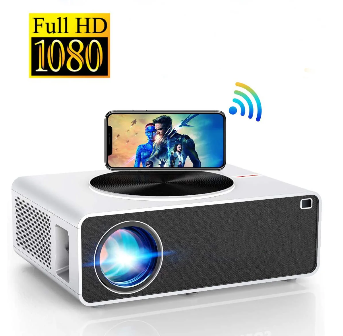 

4k 1080P Projector 7200 Lumens Full HD 300inch Portable LCD Home Theater Movie LED Projector Home Projector, White