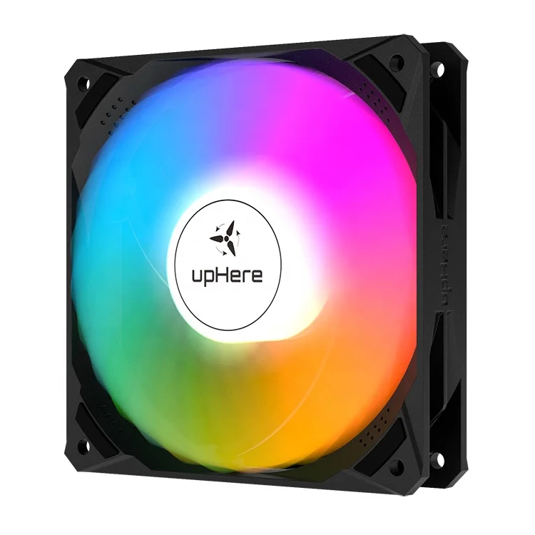 

upHere 5V 3PIN ARGB Case Fan 120mm Computer Fan Aura Sync Quiet PC Case Cooling PWM Fan, Argb led