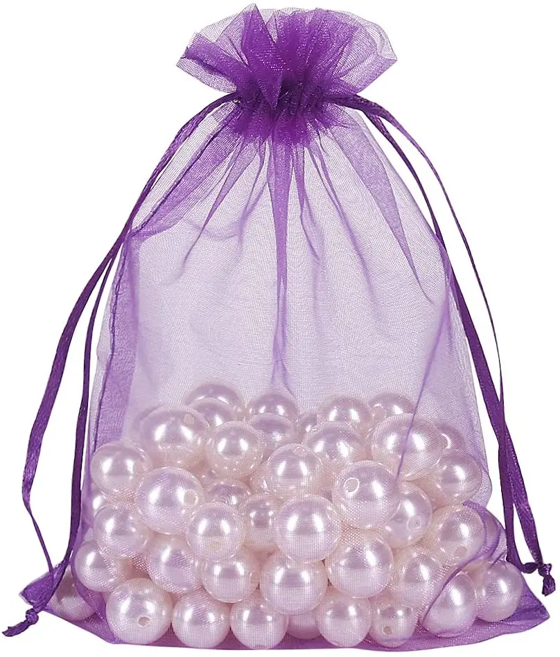

2700336 Organza Customised Logo Pouch Mini Packaging Cheap Jewelry Gift Bag.