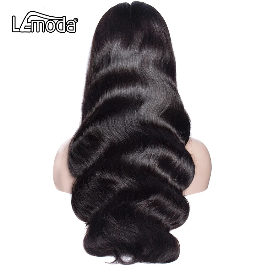 

Top Quality Unprocessed HD Transparent Lace Wigs Lemoda Remy Brazilian 28 Inch Lace Wig 13x6 Body Wave Lace Front Human Hair Wig, Natural color lace wig