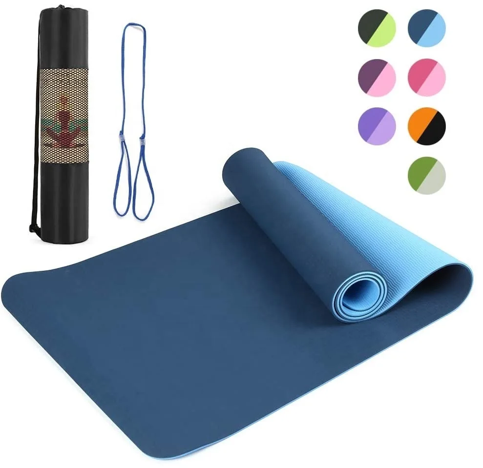 

Tking Manufacturer Bulk wholesale fitness personalized eco friendly exercise customizable TPE yoga mats, Deep blue, deep purple, pink, violet, dark green