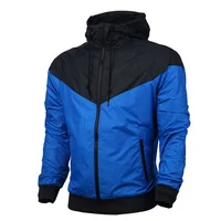 

Windbreaker Men Casual Spring Autumn Lightweight Jacket New Arrival Sport Hooded Contrast Color Zipper up Jackets Outwear