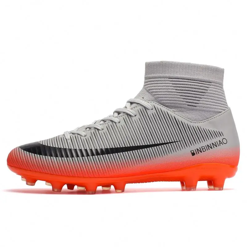 

Professional Manufacture Sports Shoe Custom Brand Soccer Boots High Ankle Football Shoes