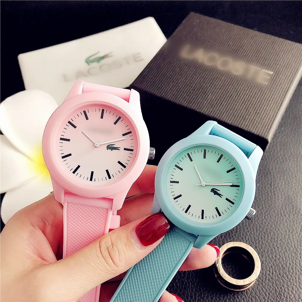 

Outdoor girls wristwatches with watch box silicone bands couple watches men women cartoon wristwatch lover