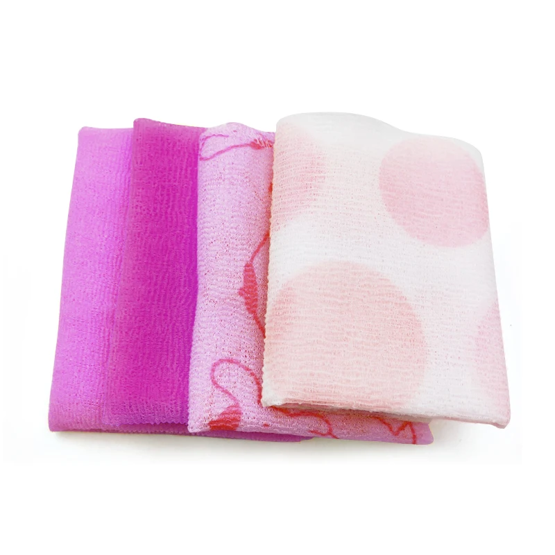 

Nylon Bath Scrub Brush Back Rub Bath Towel, Customized