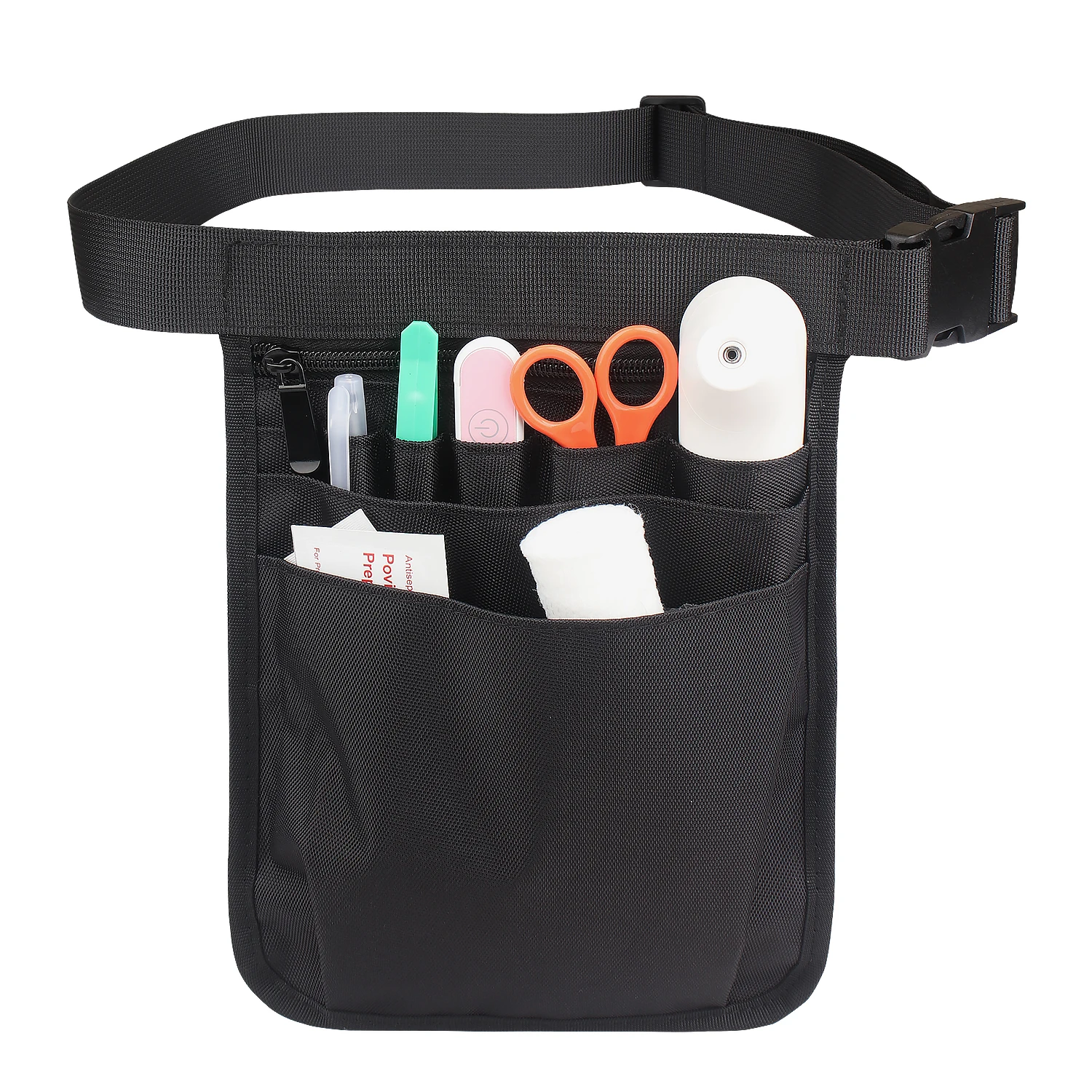 

Multi-Compartment Medical Fanny Pack Nurses Organizer Belt Tape Holder Medical Nurse Waist Bag, Customized color