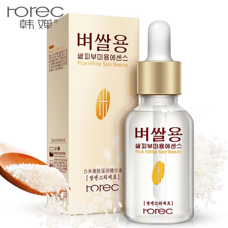 

HOREC White Rice Whitening Serum Face Moisturizing Cream Anti Wrinkle Anti Aging Face Fine Lines Acne Treatment Skin Care 15ml