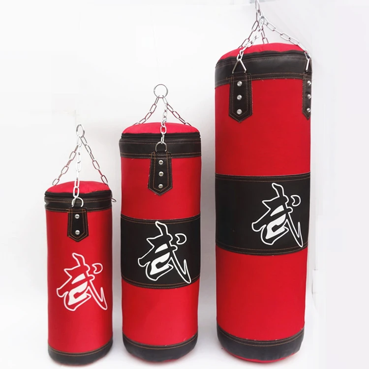 

ActEarlier Gym training equipment custom logo size 60cm hanging punching bag Sandbag in empty, Red