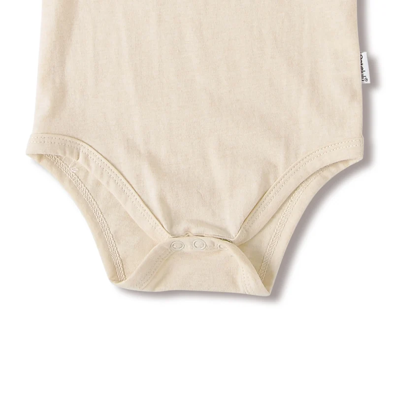 
Good Sell 100% Natural Cotton Plain Cute Organic Cotton Baby Romper 