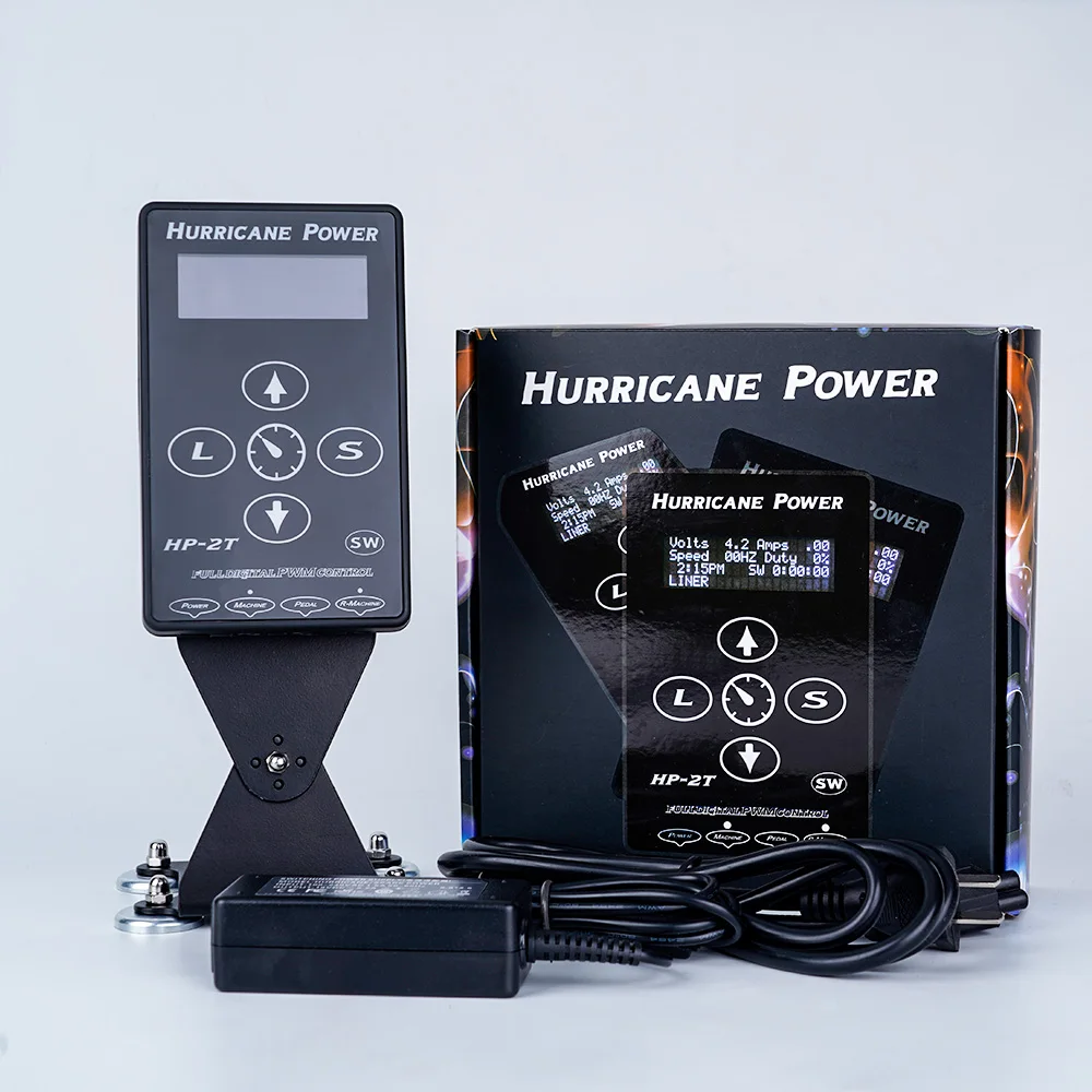 

HP-2T Black with large size LCD screen Tattoo Power Supply