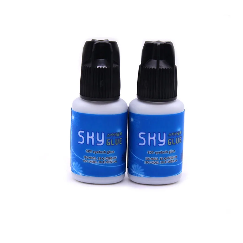 

Custom Logo  Strong Adhesive Lash Glue Private Label Professional Korea SKY S+ Glue Fast Drying Eyelash Extension Glue, Black glue