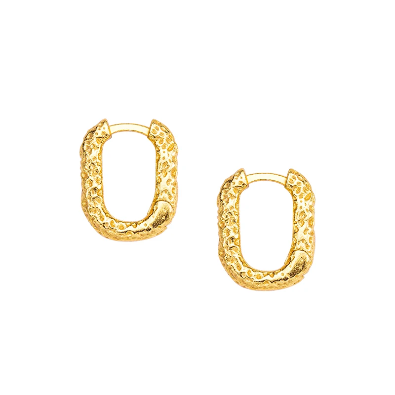 Hot Selling 925 Sterling For Making Jewelry Silver Hoop Irregular Earrings