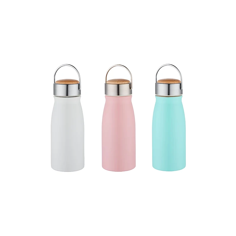 

320ml Stainless Steel kids tumbler smart thermos for children flask water bottle with handle