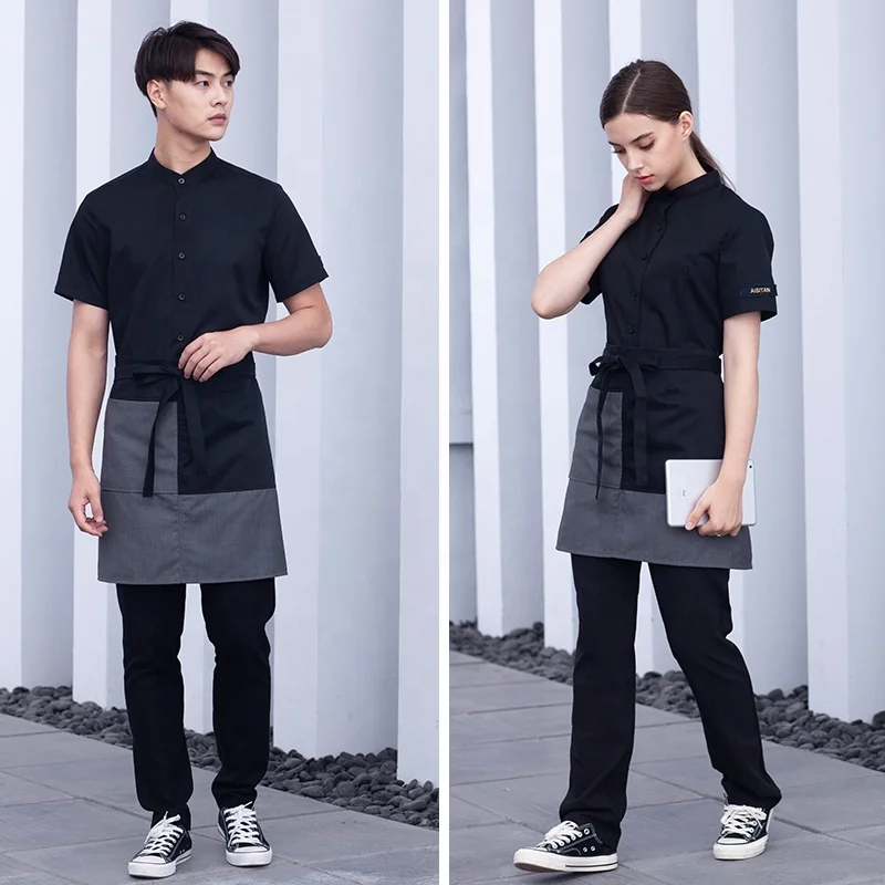 
2019 new Korean version of fashion and simplicity KTV network cafe Chinese and western restaurant waiter working clothes men and 