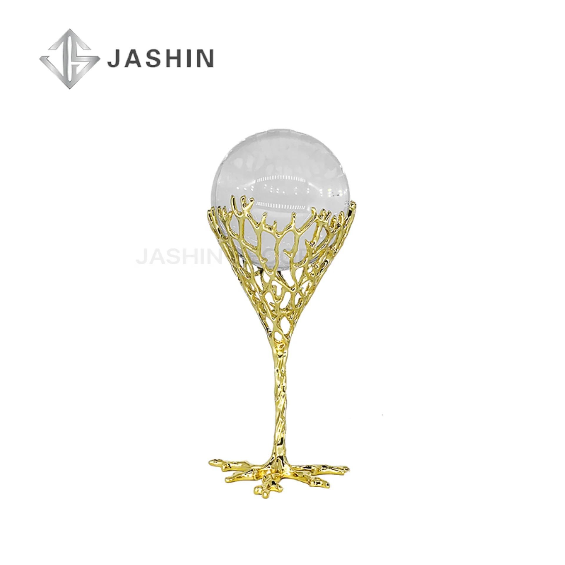 

Modern Nordic Abstract Home Decor Metal Luxury Holding Crystal Ball
