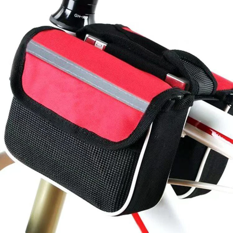 

Front Phone Frame Tube Bike Accessories Saddle Bag Waterproof Pouch Bicycle Top Tube Bags, 3 color