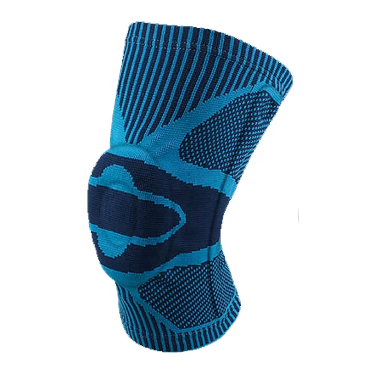 

Running sports silica gel kneepad support volleyball basketball meniscus patella knitting kneepad sports safety kneepad, Red, blue, dark blue knee support