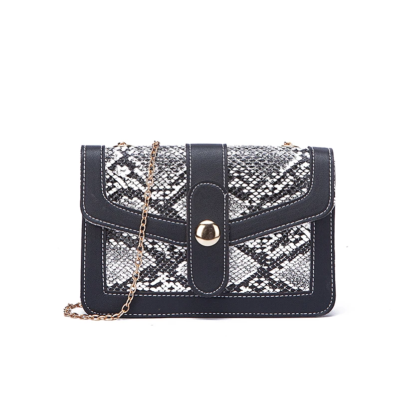 

2021Women New Arrival Design Bag PU Snake Pattern Online Wholesale Luxury Shoulder Crossbody Leather Hand Bags, Customized color