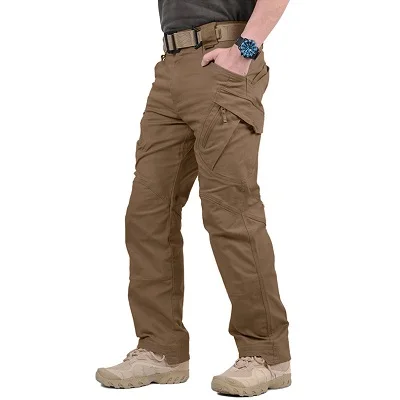 

Men's IX9 Pants Outdoor Army Combat 100% Cotton Sweatpants Camping Hiking Military Tactical Pants Multi Pockets Trousers, Black,navy,gray,khaki,army green,brown