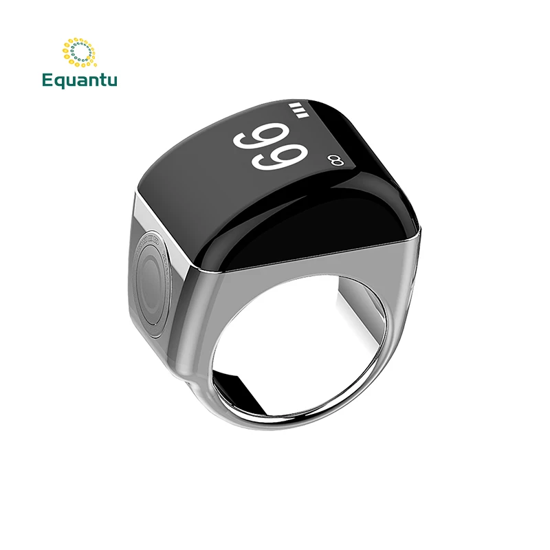 

2022 muslim smart ring with tasbih beads function islamic iqiba zikr ring tasbeeh counter paired prayer counter