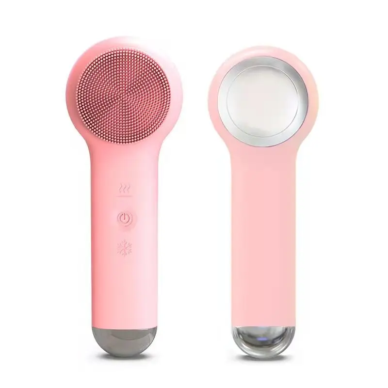 

Ultrasonic ionic heating facial skin pore cleansing massage brush face brush cleanser exfoliation scrubber