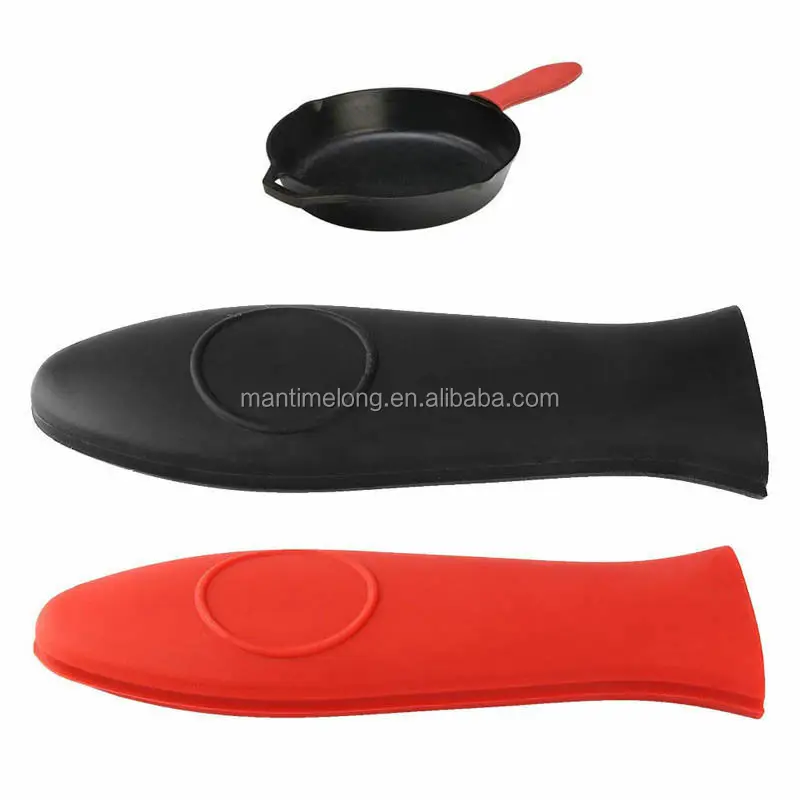 Non-Slip Silicone Hot Handle Holder Potholder Cast Iron Skillet Grip Sleeve  Cover Pots Pans Handle Parts Kitchen Tools Cookware