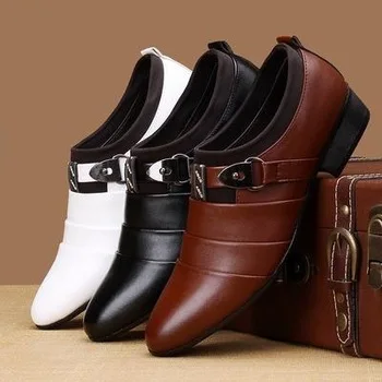 

Fashion Casual Leather Shoes Pointed toe Dress Shoes Male Formal Wedding Oxfords Shoes