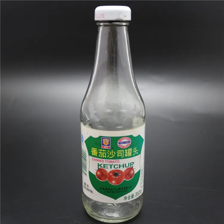 Linlang shanghai offre spéciale personnaliser les bouteilles en verre pour les sauces 350 ml