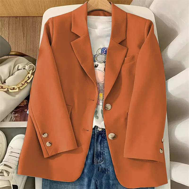 

New Fashion Plain Long Cardigan Work Casual Office Blazer Women Jacket Elegant Women Coat