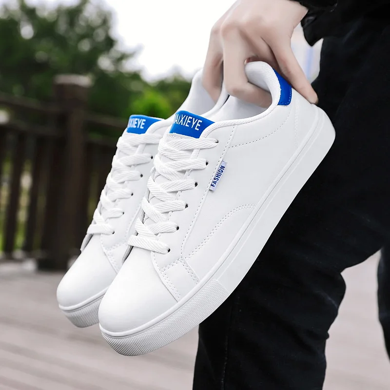 

2021 hebei factory wholesale new fashion low price stock pu sport shoes for men men's casual shoes sneakers, 3 colors