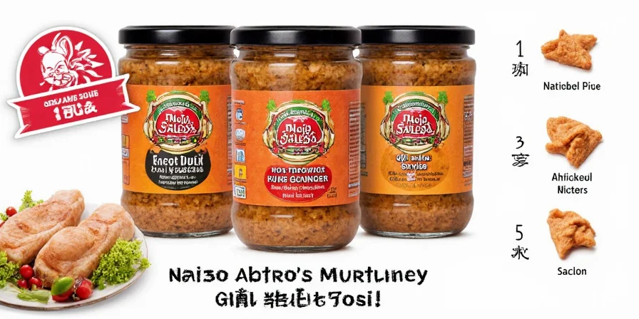 Fresh red and green mojo salsa in bowls