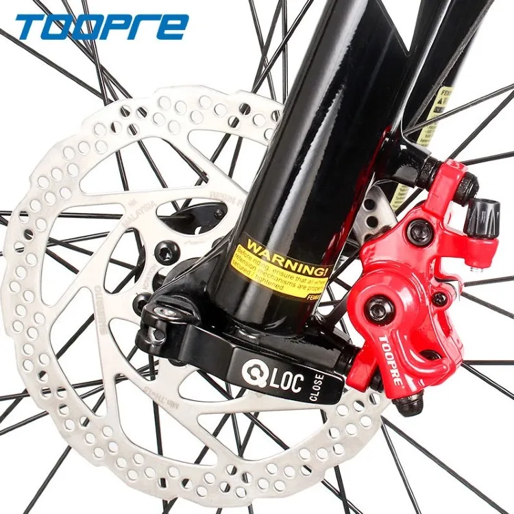 

Toopre Mechanical Line Pulling Disc Brake Calipers Front&Rear Bicycle Brake Caliper, Black/red