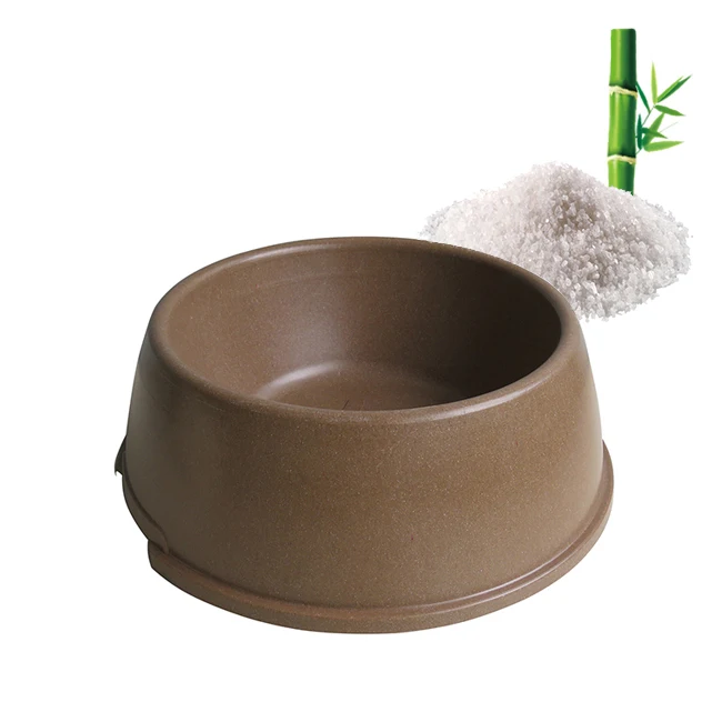 

Eco Friendly Bamboo Large Pet Dog Feeder 2500ml Biodegradable Bamboo Fiber Pet Bowl, Milky, lake green, blue, coffee, grey