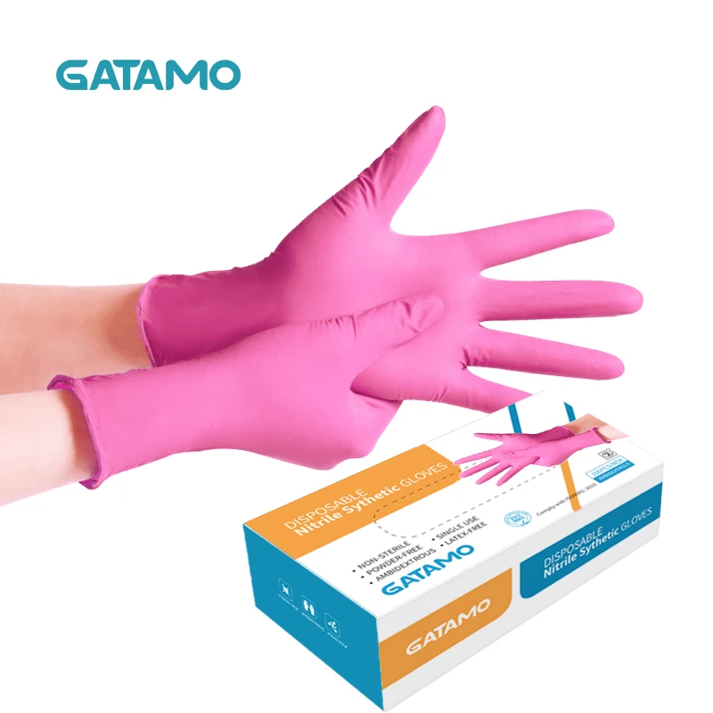 

Gloves manufactures pink food hand powder free gloves cleaning vinyl blend gloves