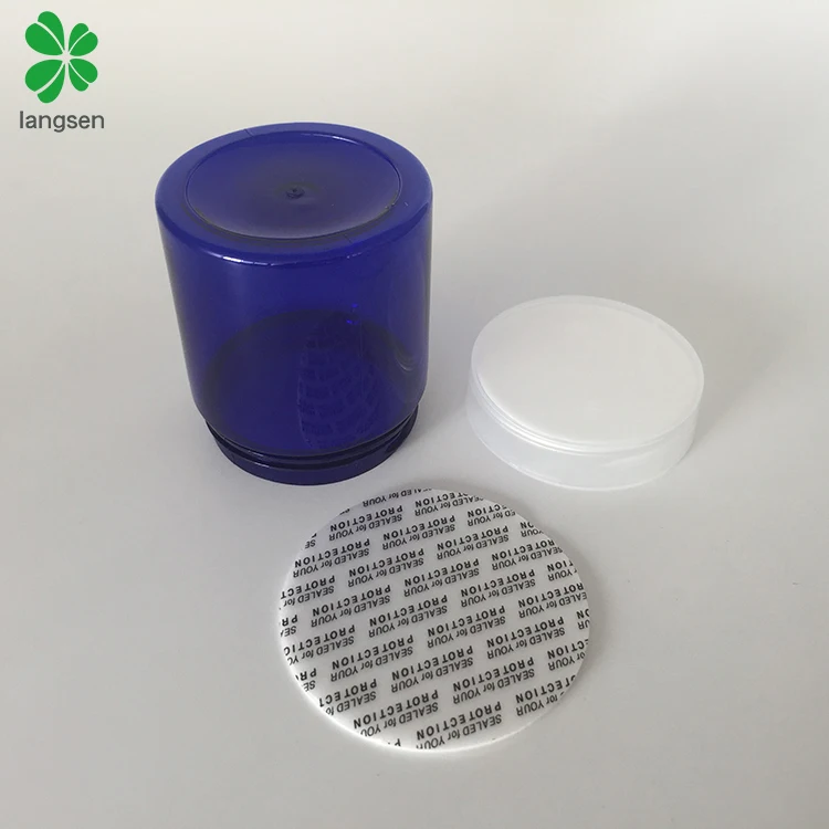 80ml PET blue color cosmetic jar with plastic screw cap