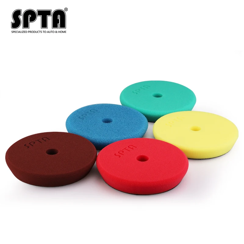 
SPTA 5 inch RO/DA Car Polishing Pads With Round Hole Buffing Pads For Car Care Car Detailing 