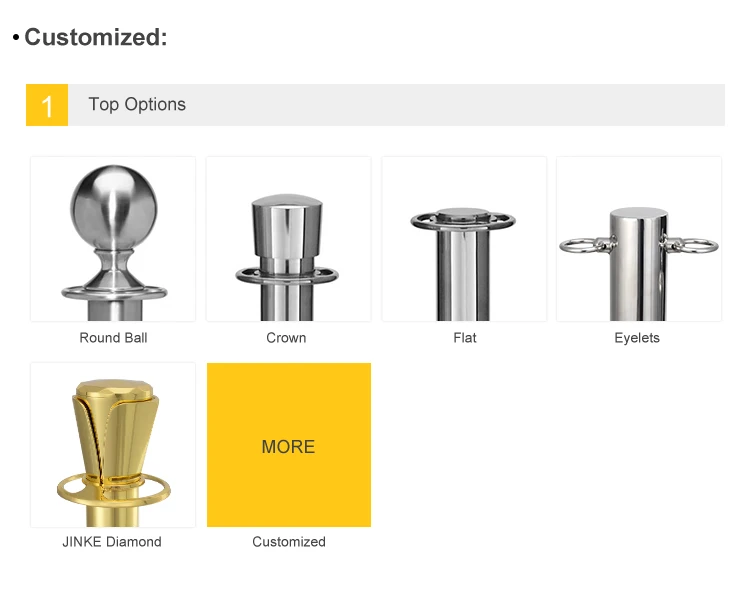 01 stanchion top options