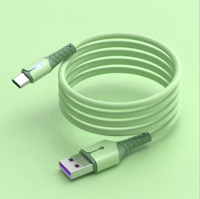 

Liquid silicone data cable with light Applicable to Android TYPE-C Huawei mobile phone 3A Fast charging cable