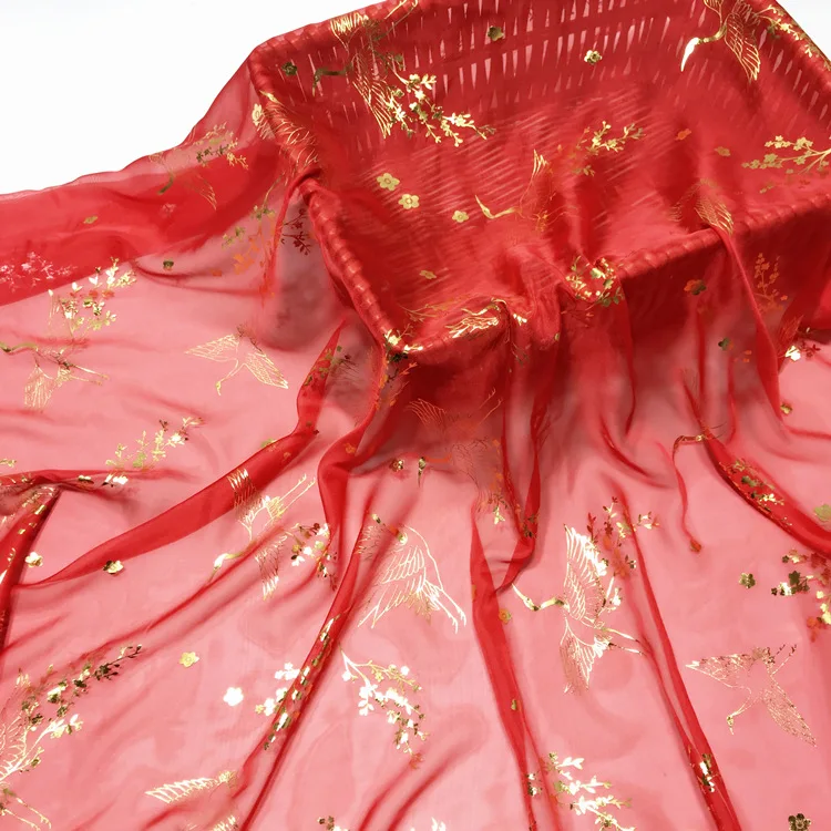 雪纺莎丽 30d 镀金丝绸服装莎莉礼服派对穿婚礼汉服长袍东方穆斯林