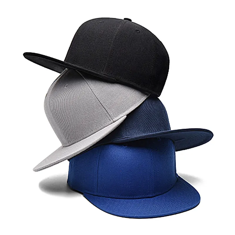 

Custom Logo High Profile Structured Plain Snap back Cap Flat Brim Snapback Hat Men Women Adjustable Hip Hop Cap Multicolor