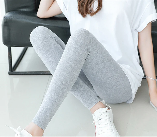 

Slim Spring/Summer ninth pants cropped trousers fifth pants Modal leggings women's plus size slim stretch women leggings