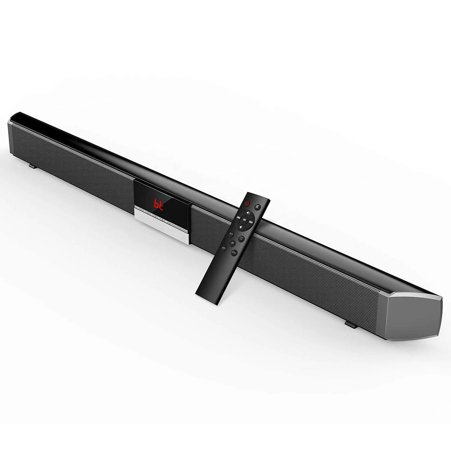 

34.5-inch Sound bar Home Theatre TV Surround Sound System Support to BT/AUX/Optical Fiber/USB/Coaxial, Wall Mountable