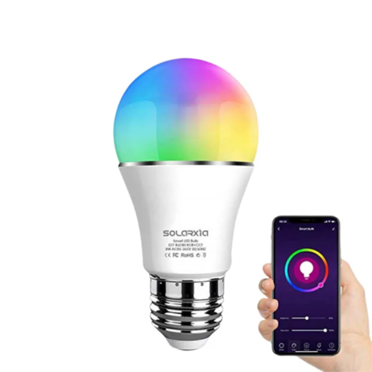Hot Sale Mobile Phone APP Remote Control Alexa Google Home IOT RGB 7.5W Color WiFi Led Light Smart Bulb