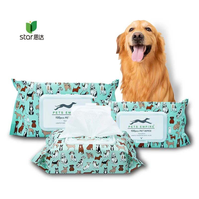 

factory OEM pet wipes clean pet wipes Super Soft Non-woven Material pet Grooming And Dog Ear Wipes