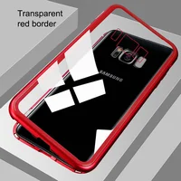 

For Samsung Galaxy A7 2018 Note 9 8 S8 S9 Plus J6 J4 Cover Shell magnet Bumper coque armor Metal Magnetic Glass Case