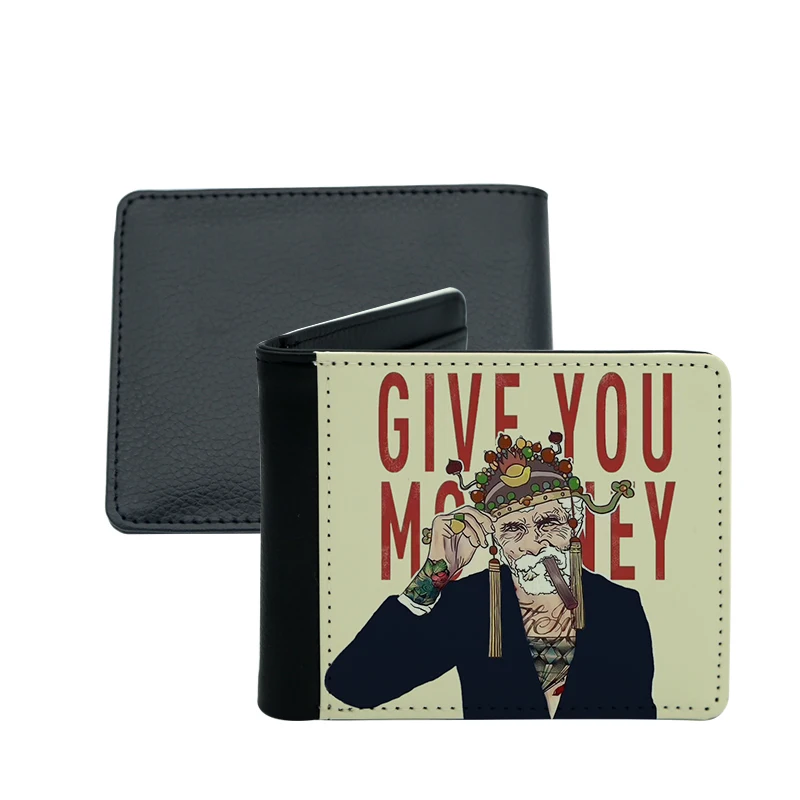 

Sublimation Leather Men's Wallet for Fathers day gifts, Black, brown