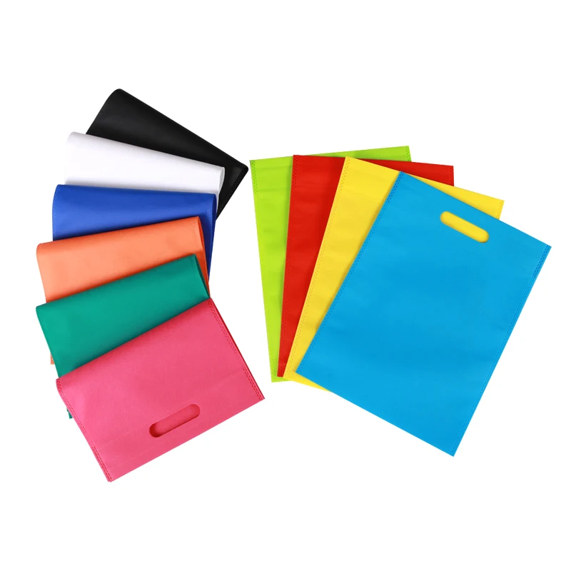 Gift Bags Eco Friendly Die Cut Non Woven Shopping Bag D Cut Nonwoven