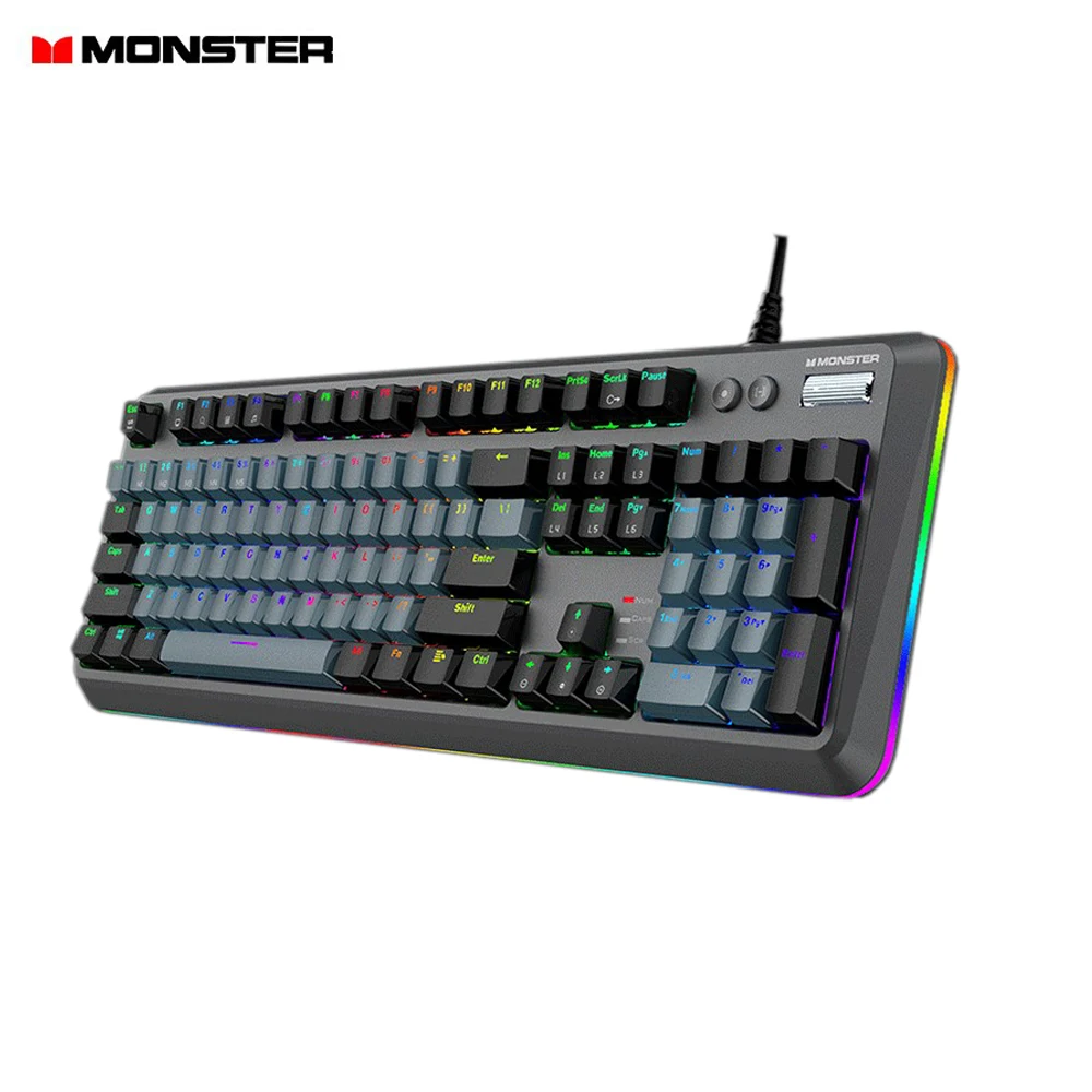 

Monster KMH5 Original Computer Red Axis Gaming USB Mechanical Keyboard For Office Home Laptop Desk Wired Keyboards