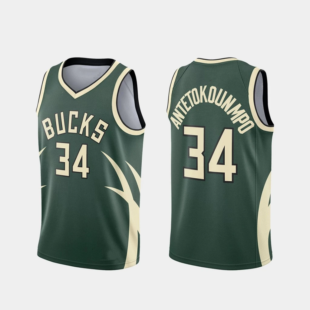 

Hot sale Men's Milwaukee City Bucks Custom Logo Basketball Uniforms City Edition Jersey Green 34 Antetokounmpo 22 Middleton