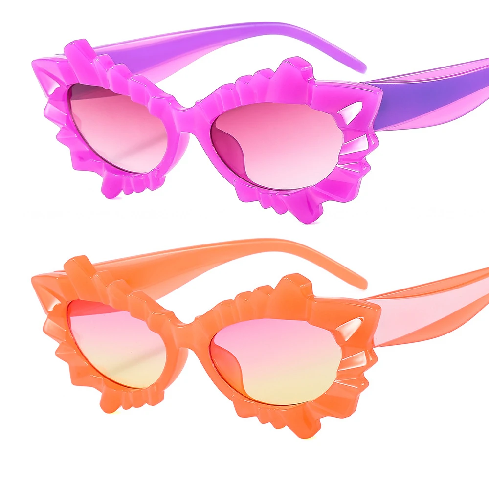 

0566 De Sol Oculos 2023 Women Flower Eyewear New Arrival Uv400 Sun Glasses Unique Candy Color Sunglasses